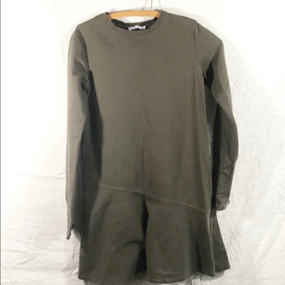 Olive green Zara tunic with flare small Fall - Picture 1 of 4